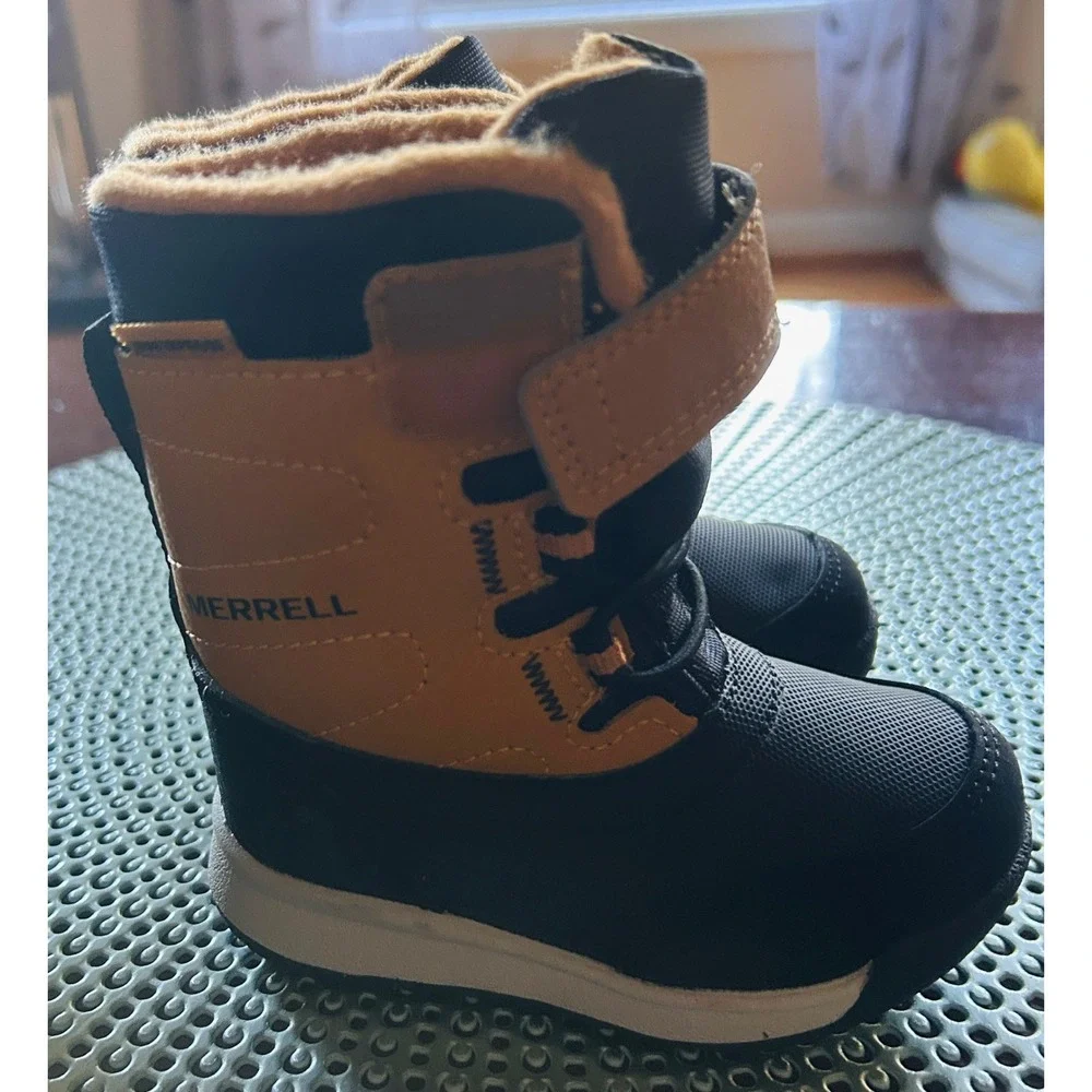 Kids New Merrell Snow Quest Lite 3.0 Leather 4M Winter Boots